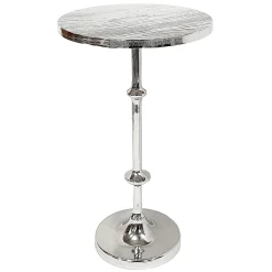 * Calvin Silver Metal Accent Table, 22 Online Discount