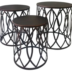 * Copper Round Metal Side Table, Large Promotion