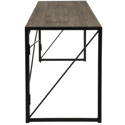 * Dakota Black & Brown Industrial Modern Office Desk Bargain Sale