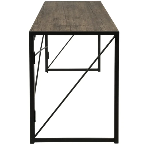 * Dakota Black & Brown Industrial Modern Office Desk Bargain Sale