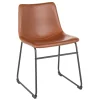 * Drake Modern Industrial Dining Chair, Cognac Premium