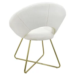 * Felicity Faux Fur Accent Chair Cream Gift Selection