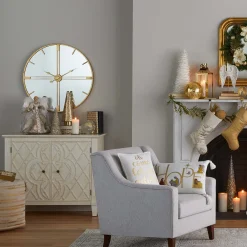 * Gold Foil Print Tassel Pouf Discount
