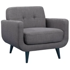 * Hadley Tufted Back Accent Chair, Charcoal Grey Flash Sale