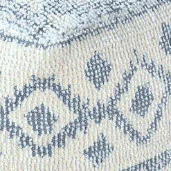 * Honeybloom Blue & Cream Pouf Low Price