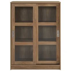 * Honeybloom Fullerton 3-Shelf Sliding Door Cabinet Outlet