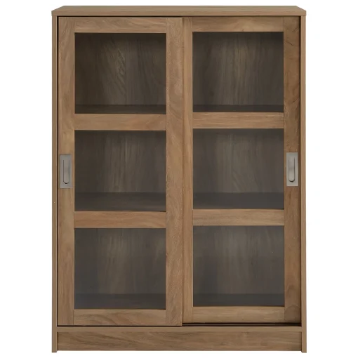 * Honeybloom Fullerton 3-Shelf Sliding Door Cabinet Outlet