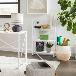 * Honeybloom Rica Textured Pouf With Faux Leather Handles, Grey Less Expensive