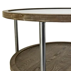 * Hudson Glass-Top Round Coffee Table Cheaper