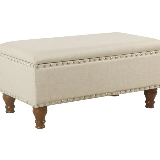 * Jasmine Linen Storage Ottoman, Natural Less Expensive