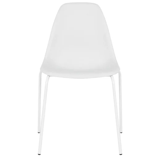 * Lily White Dining Chair With Metal Legs Exquisite Gifts
