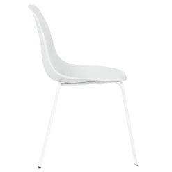 * Lily White Dining Chair With Metal Legs Exquisite Gifts