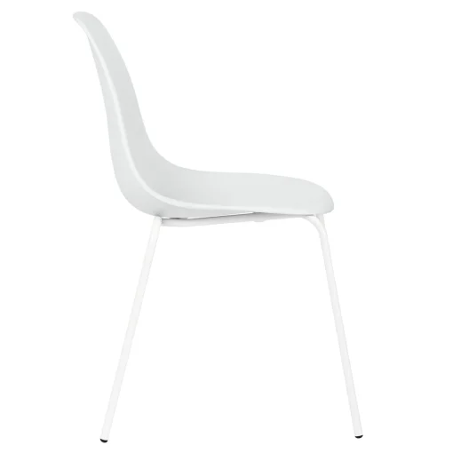 * Lily White Dining Chair With Metal Legs Exquisite Gifts