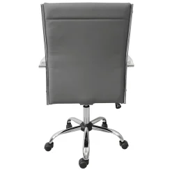* Maxwell Adjustable Faux Leather Office Chair, Grey Bargain Sale