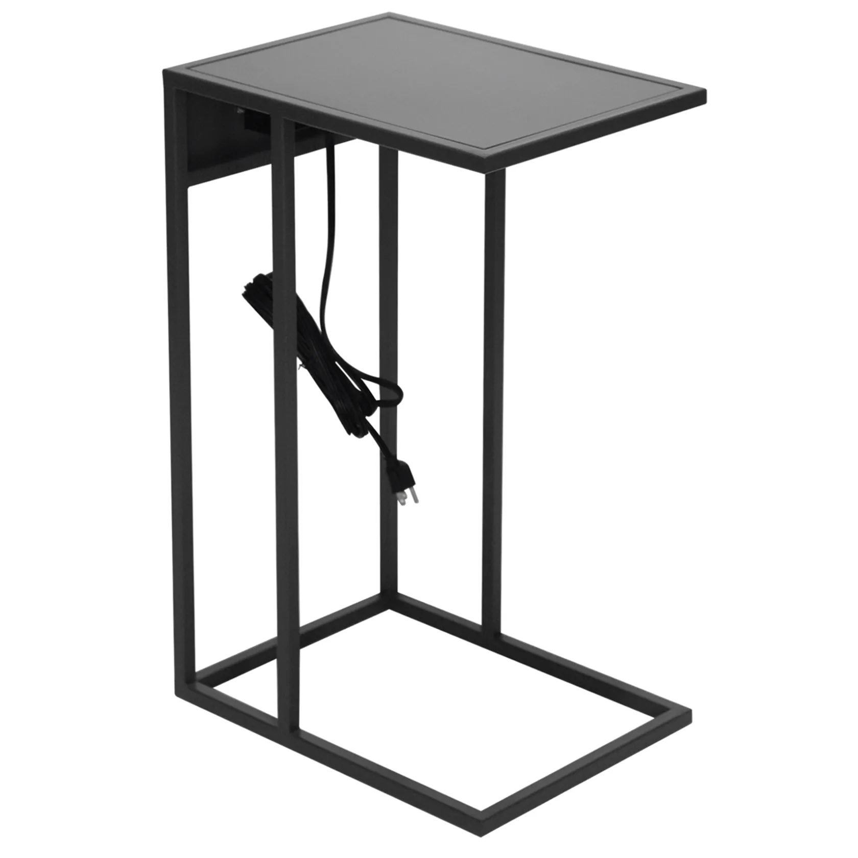 * Metal C-Table With Usb Port, Dark Grey Outlet
