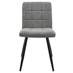 * Mia Grey Quilted Dining Chair Discount