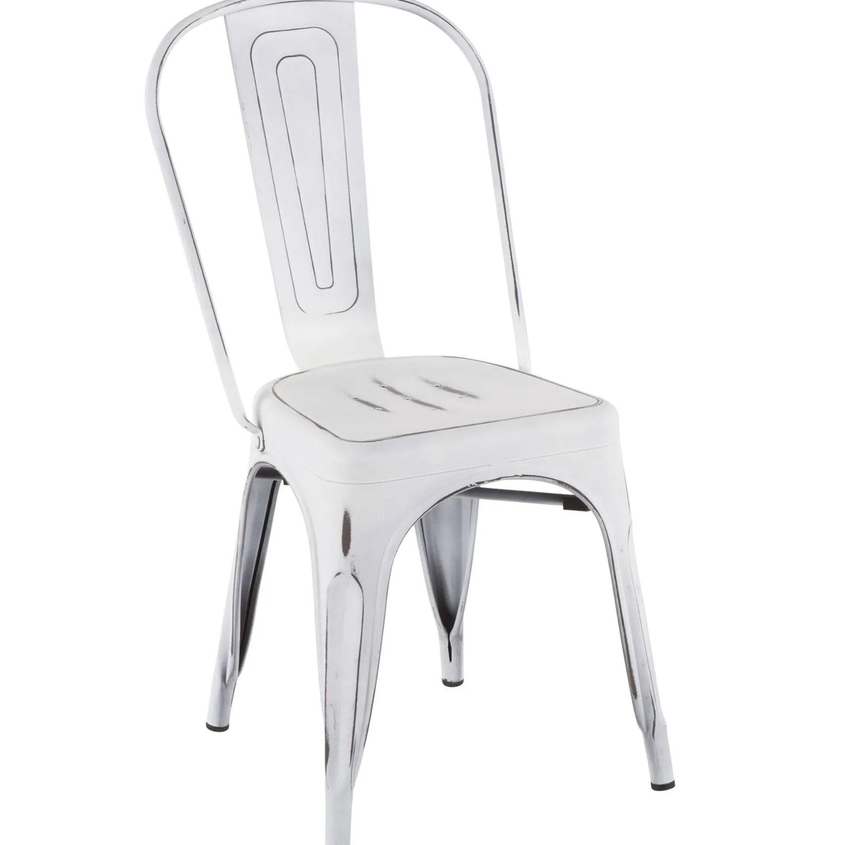 * Oregon Vintage White Metal Dining Chair Opening Sales