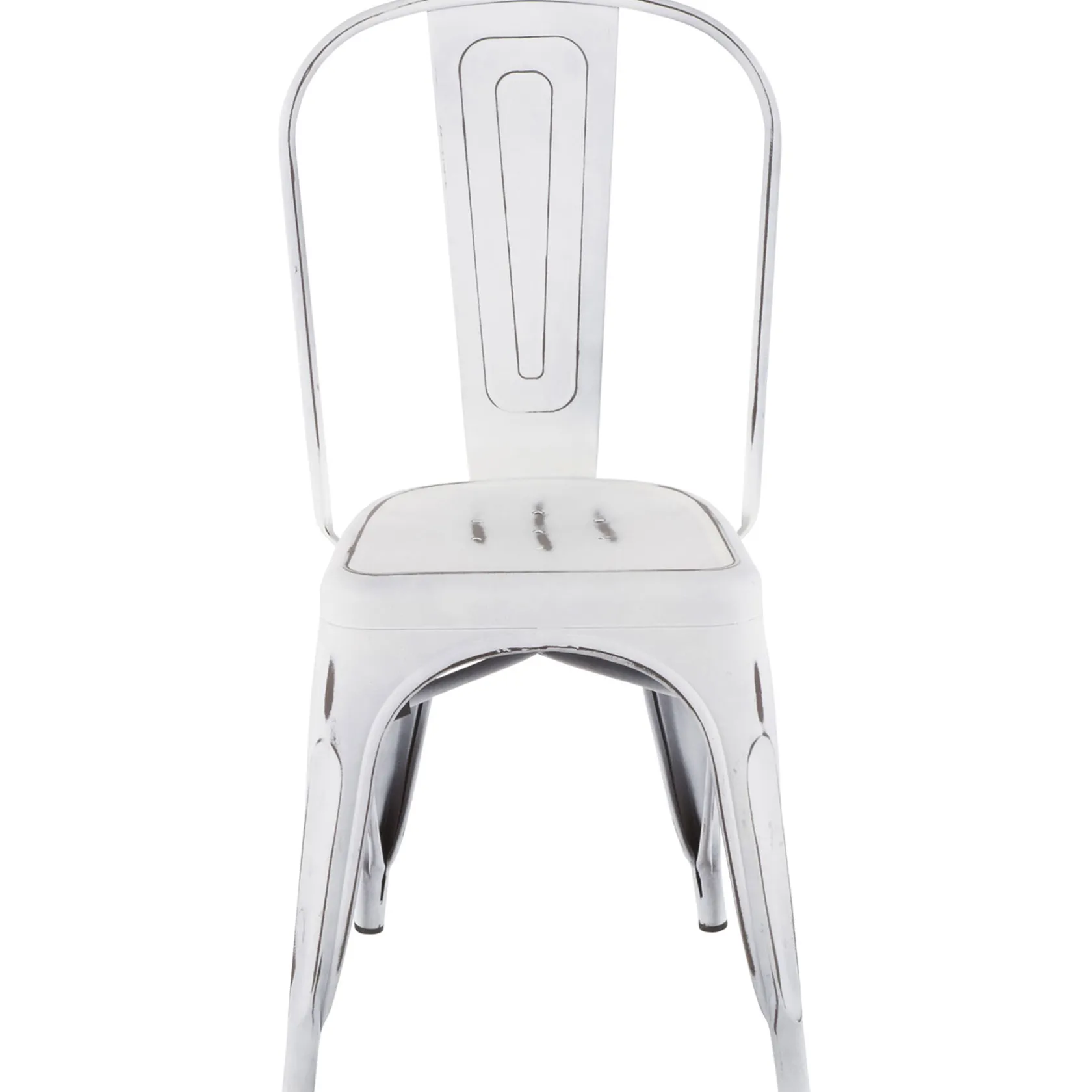 * Oregon Vintage White Metal Dining Chair Opening Sales