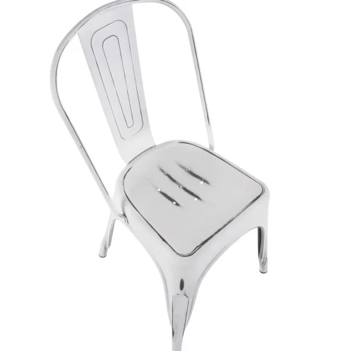 * Oregon Vintage White Metal Dining Chair Opening Sales