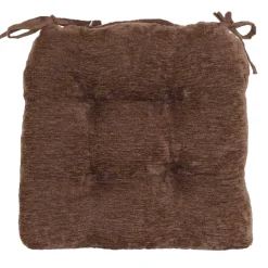 * Reese Chenille Chocolate Chair Pad Discount Online