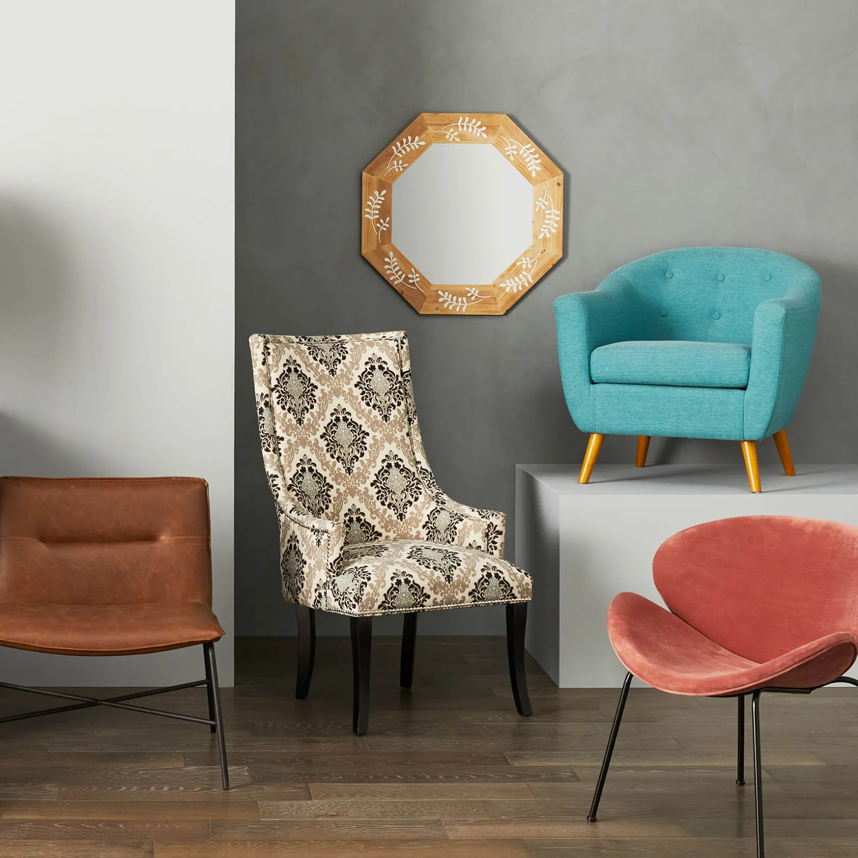 * Rockwell Teal Mid-Century Modern Accent Chair Gift Selection