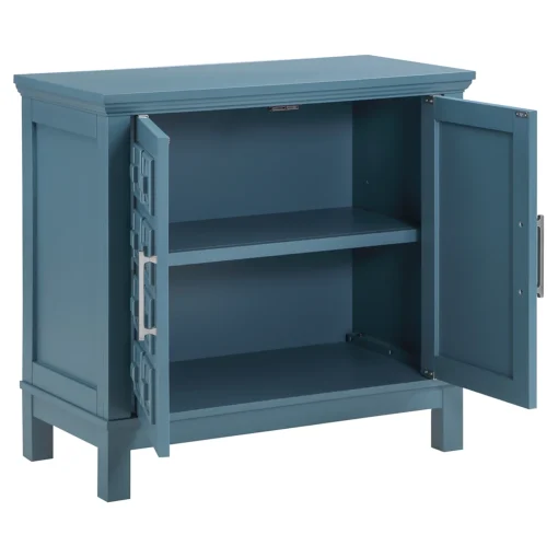 * Sadie 2-Drawer Geometric Cabinet, Turquoise Clearance