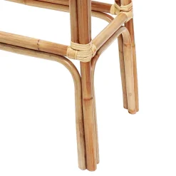 * Set Of 2 Indah Rattan Backless Barstool, Honey Bargain Sale