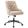 * Tufted Cream Adjustable Office Chair Promotion
