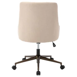* Tufted Cream Adjustable Office Chair Promotion