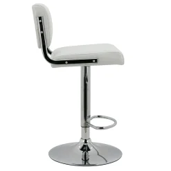 * Warren White Faux Leather Adjustable Barstool Less Expensive