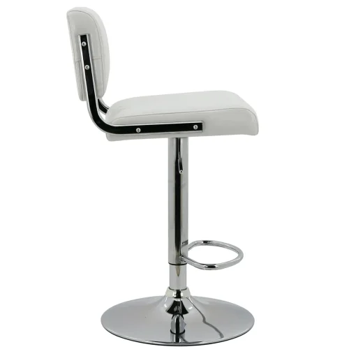 * Warren White Faux Leather Adjustable Barstool Less Expensive